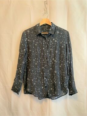 The Kooples Navy Celestial Print Button-Down Shirt